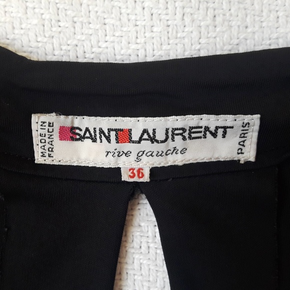 SOLD Saint Laurent Rive Gauche Vintage Black Dress - Picture 5 of 8